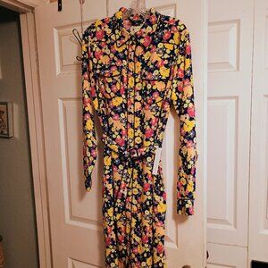 Modcloth Blue Floral Dress as seen on Kelly Clarkson L New w tags